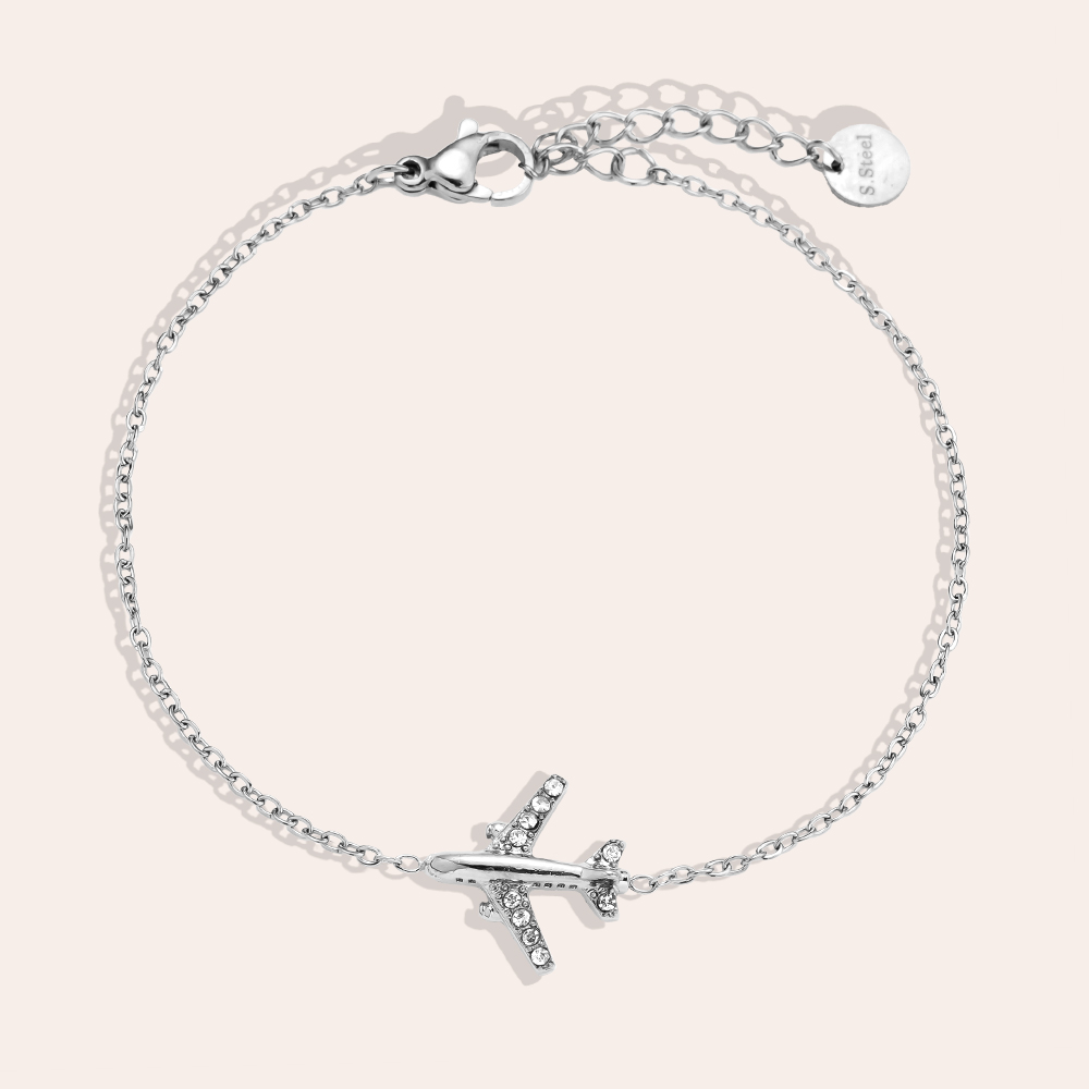 17cm Diamond Airplane Edelstahl Armkette    