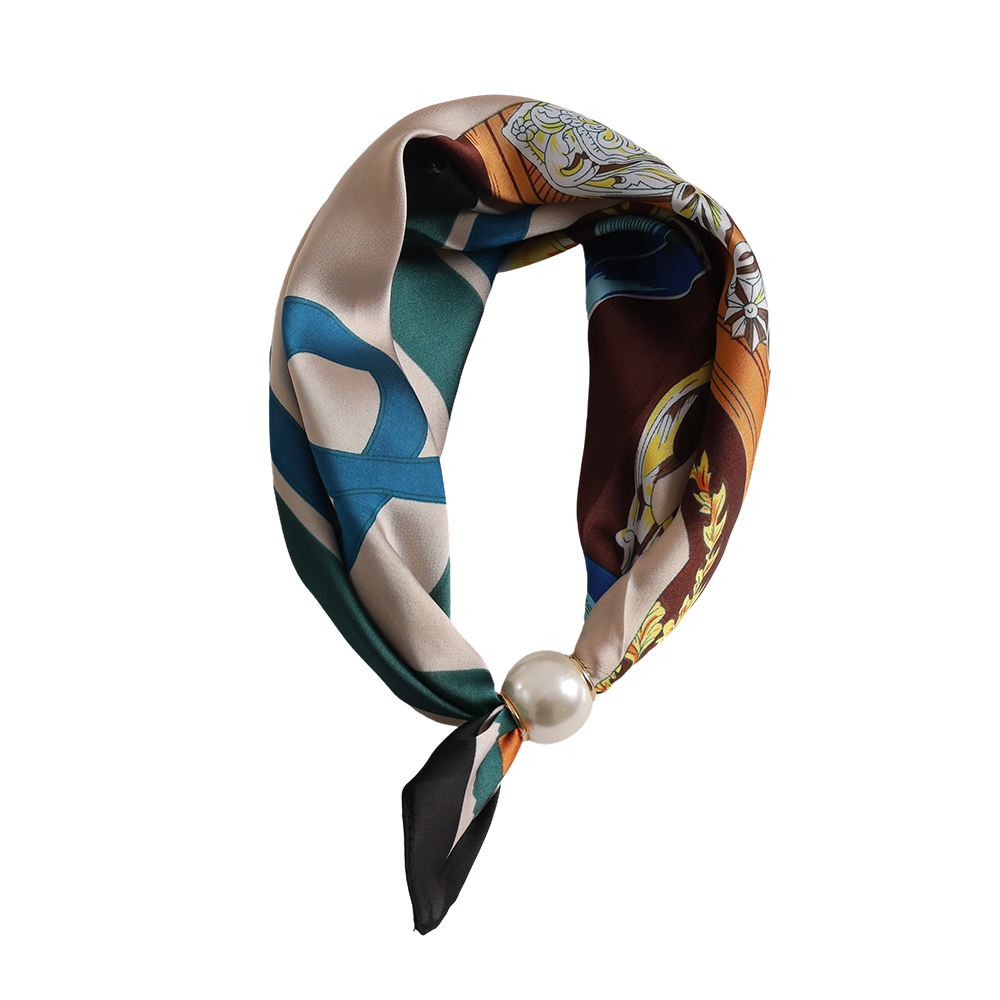 43cm dunkel gehaltenes Muster Perlen Schal    