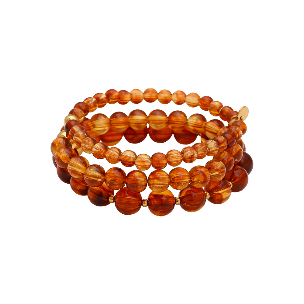 Acrylic Beaded Edelstahl Armreif    