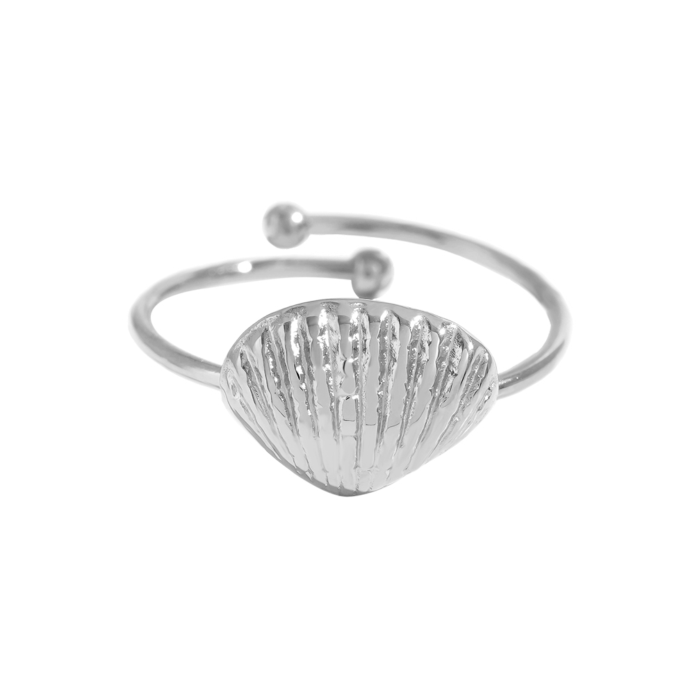 One Shell Edelstahl Ring   