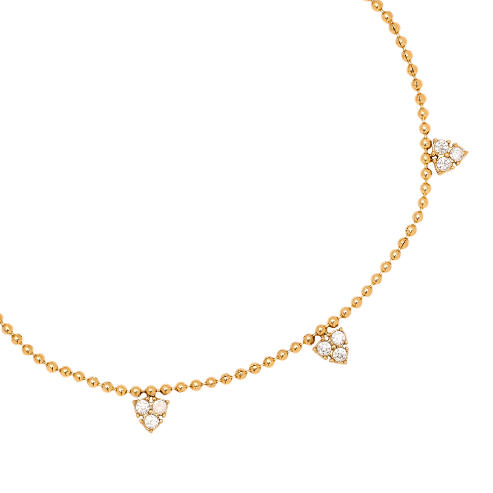 Edelstahl Armkette 15cm Diamond Dots