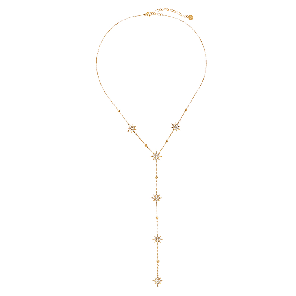 39cm Diamond Mini Deco Edelstahl Halskette      