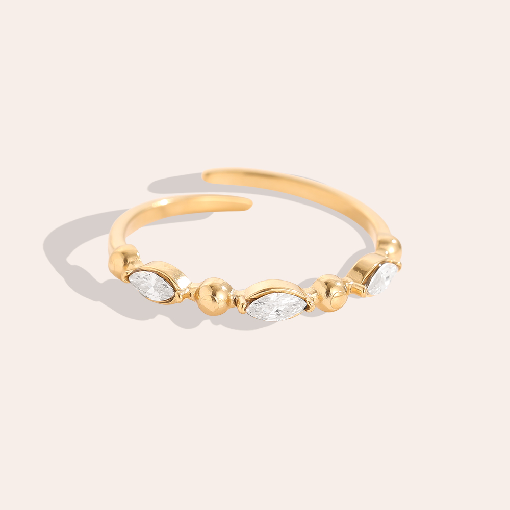 Some Diamonds Edelstahl Ring    