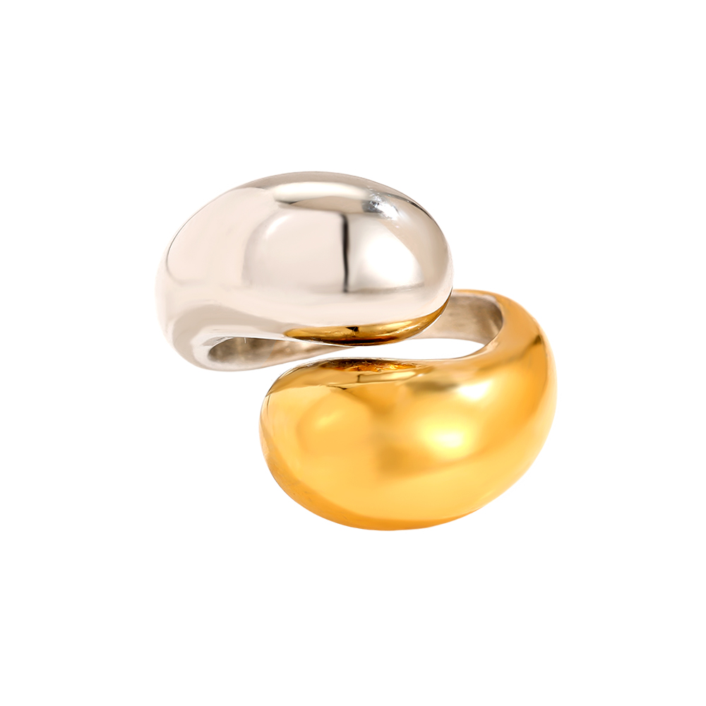 Two Drops Edelstahl Ring