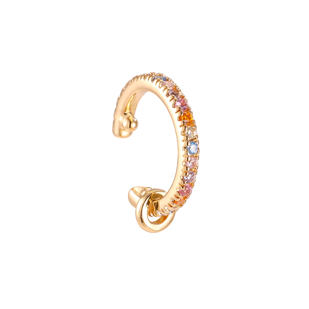 Vergoldete Ear-cuffs 15mm Zirkonia  Kleine Ring  