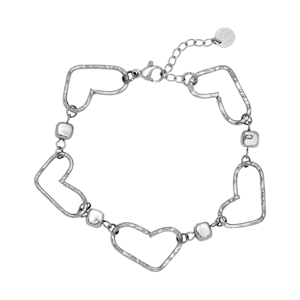 17cm Cool Heart Chain Edelstahl Armkette   
