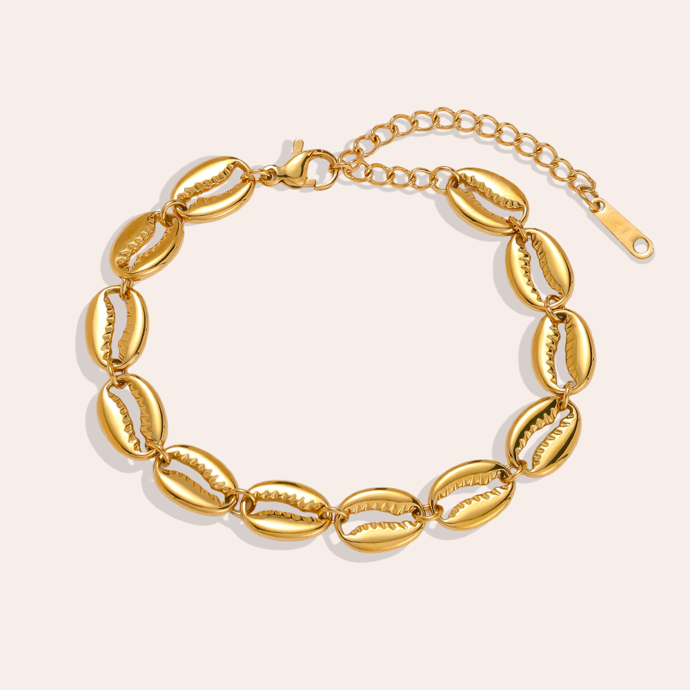 15cm Muschel Edelstahl Armband