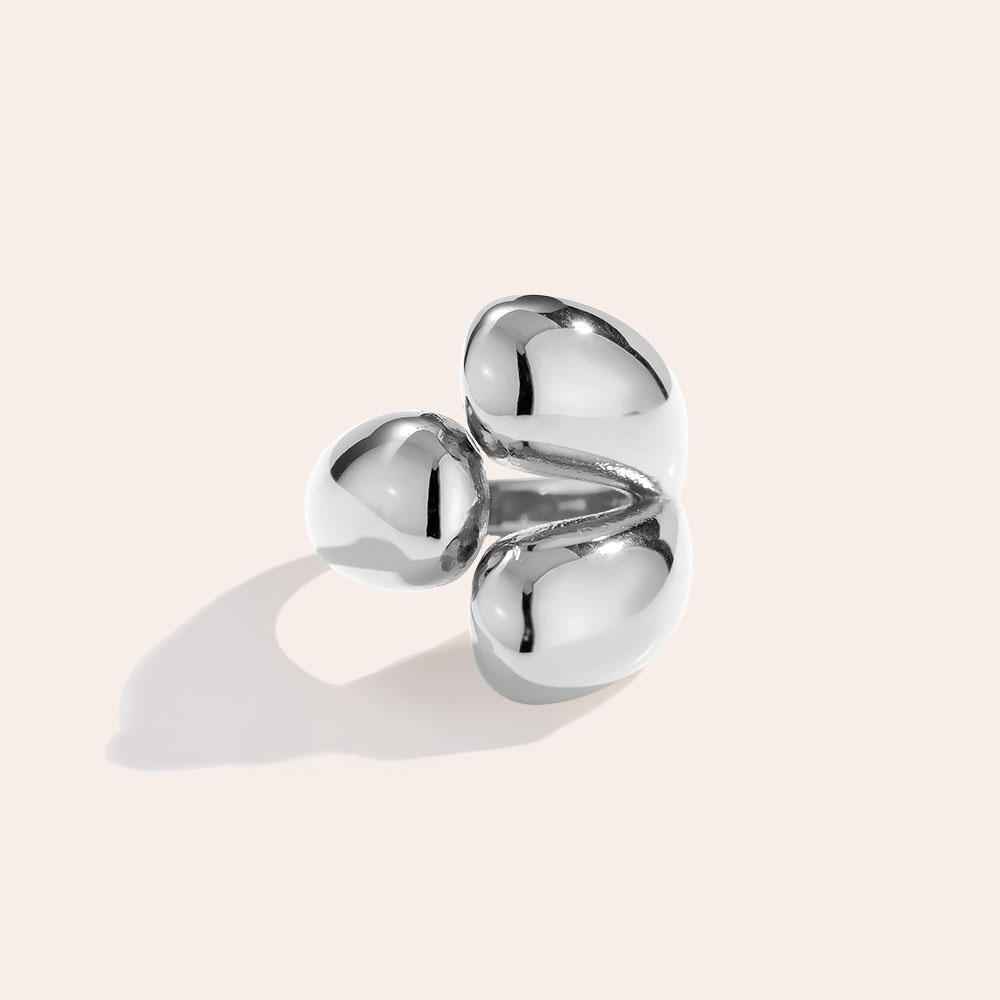 Three Drops Edelstahl Ring