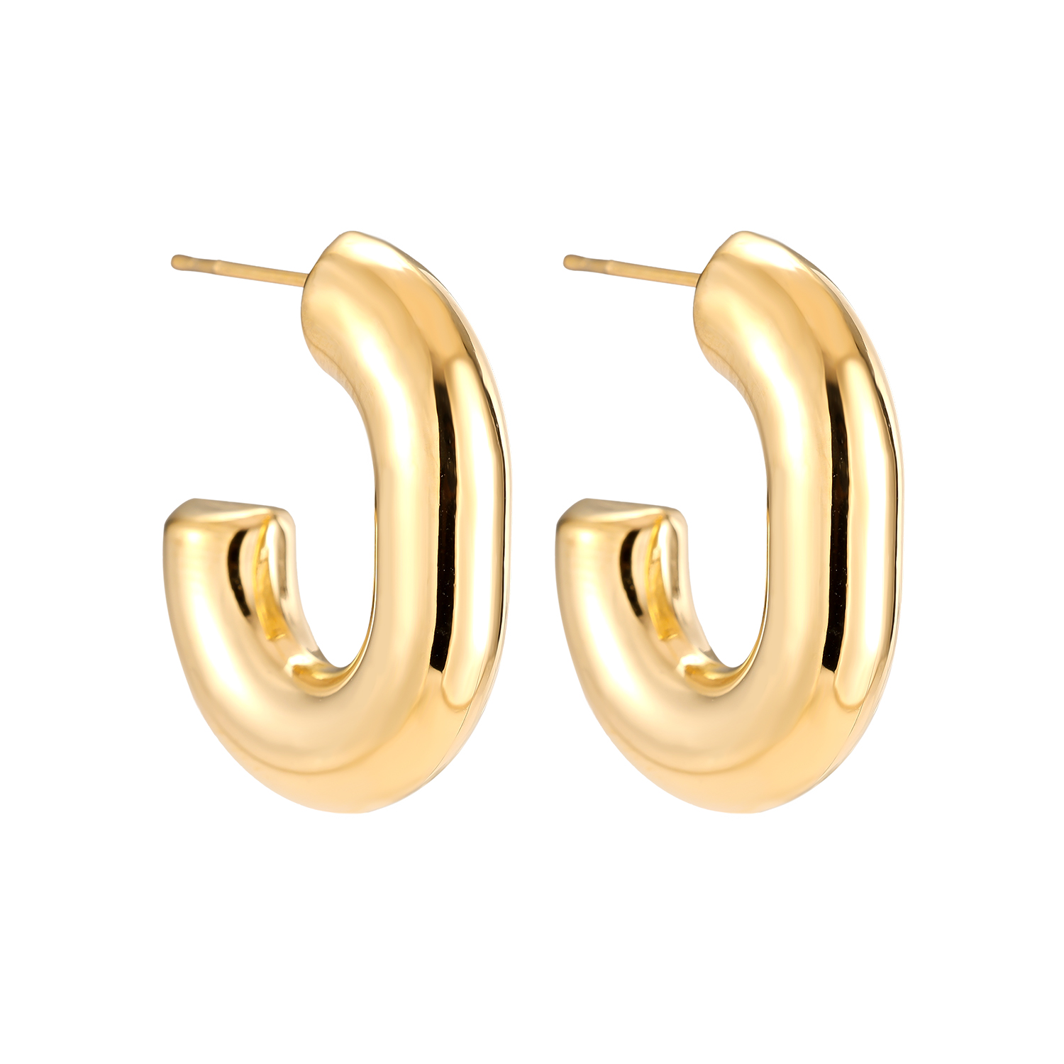 stainless steel earrings Notched Zero