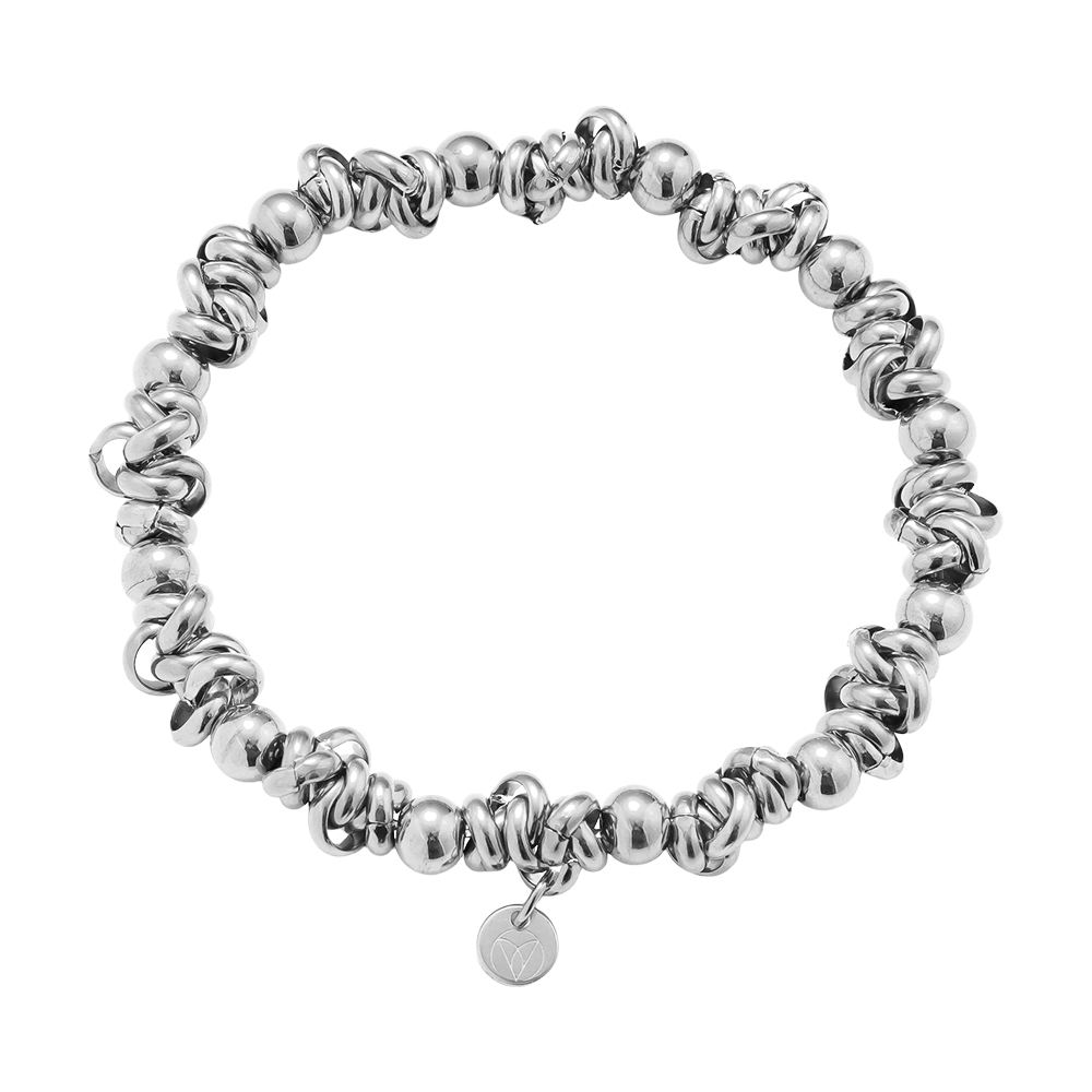 Elastic Rings And Beads Edelstahl Armkette    