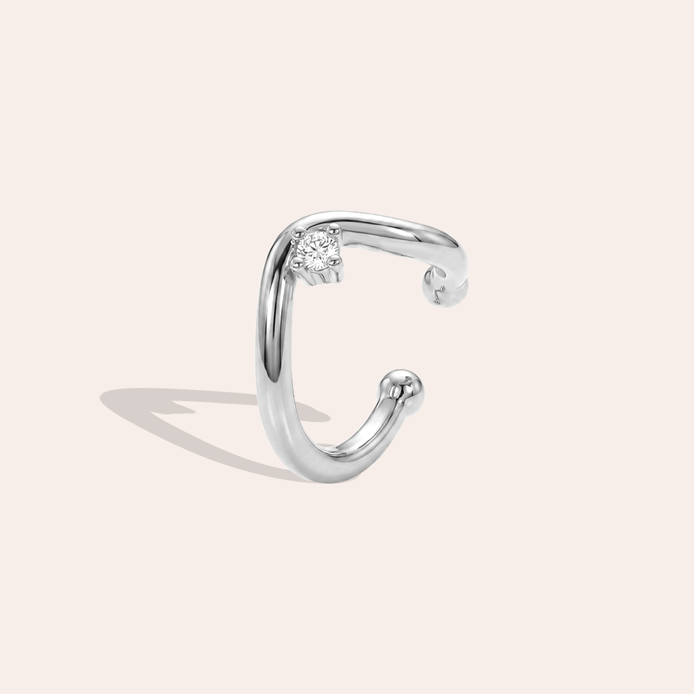 15mm Kleine Tropfen Zirkonia Vergoldete Ear-cuffs