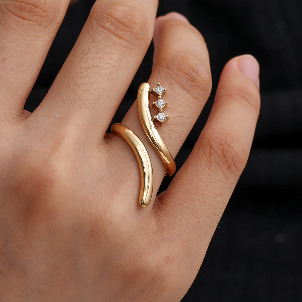 Pretty Nice Diamond Edelstahl Ring           