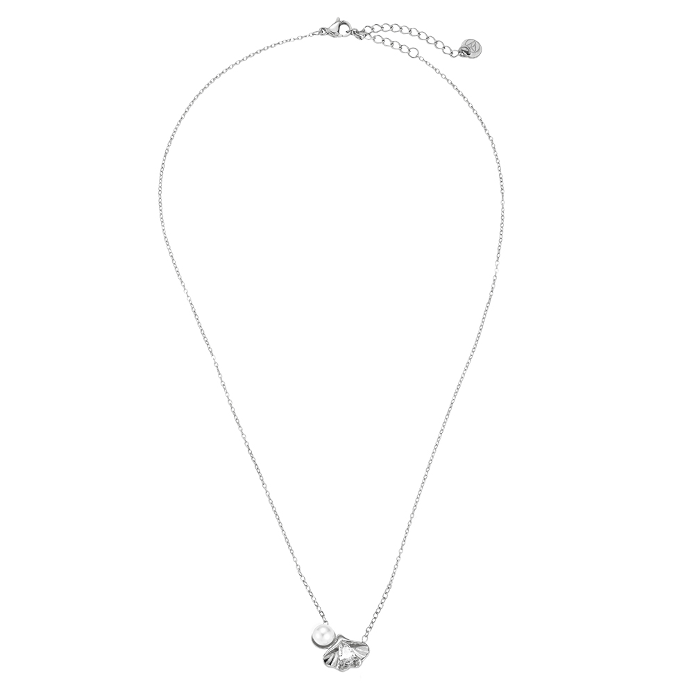 40cm Schell And Pearl Edelstahl Halskette   