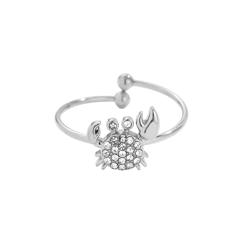 Diamond Crab Edelstahl Ring          