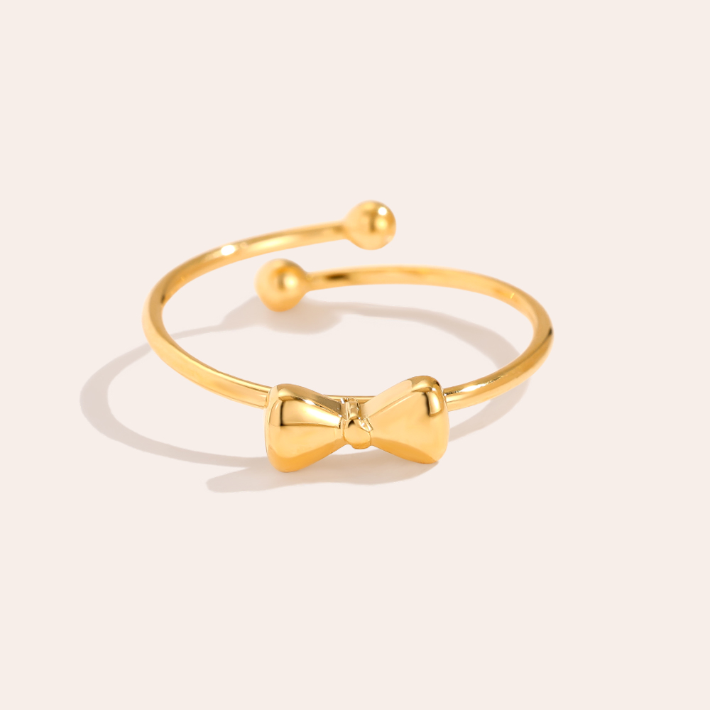 Nice Bowtie Edelstahl Ring    