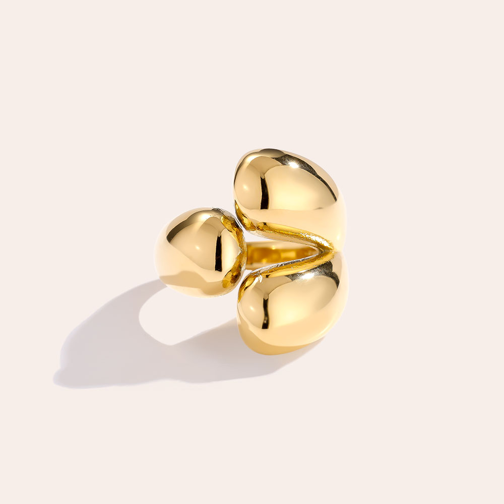 Three Drops Edelstahl Ring