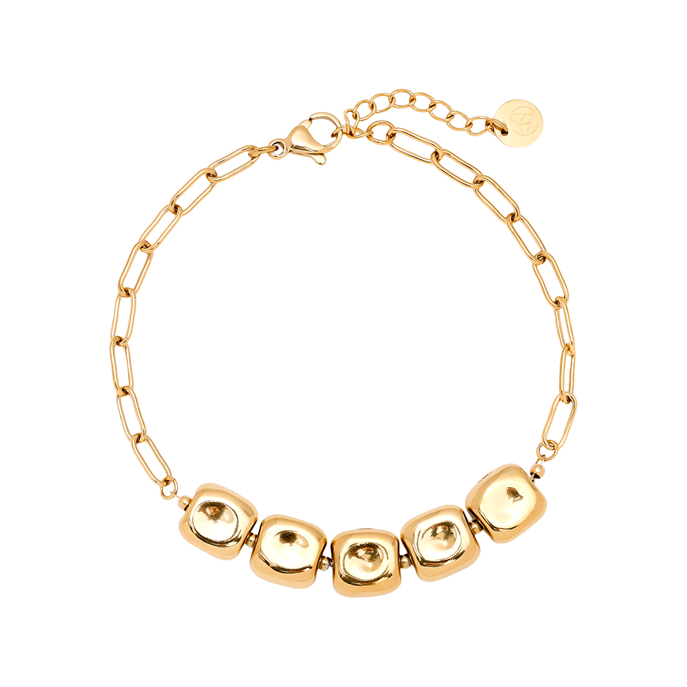 Edelstahl Armkette 17cm Cube Dot Chain