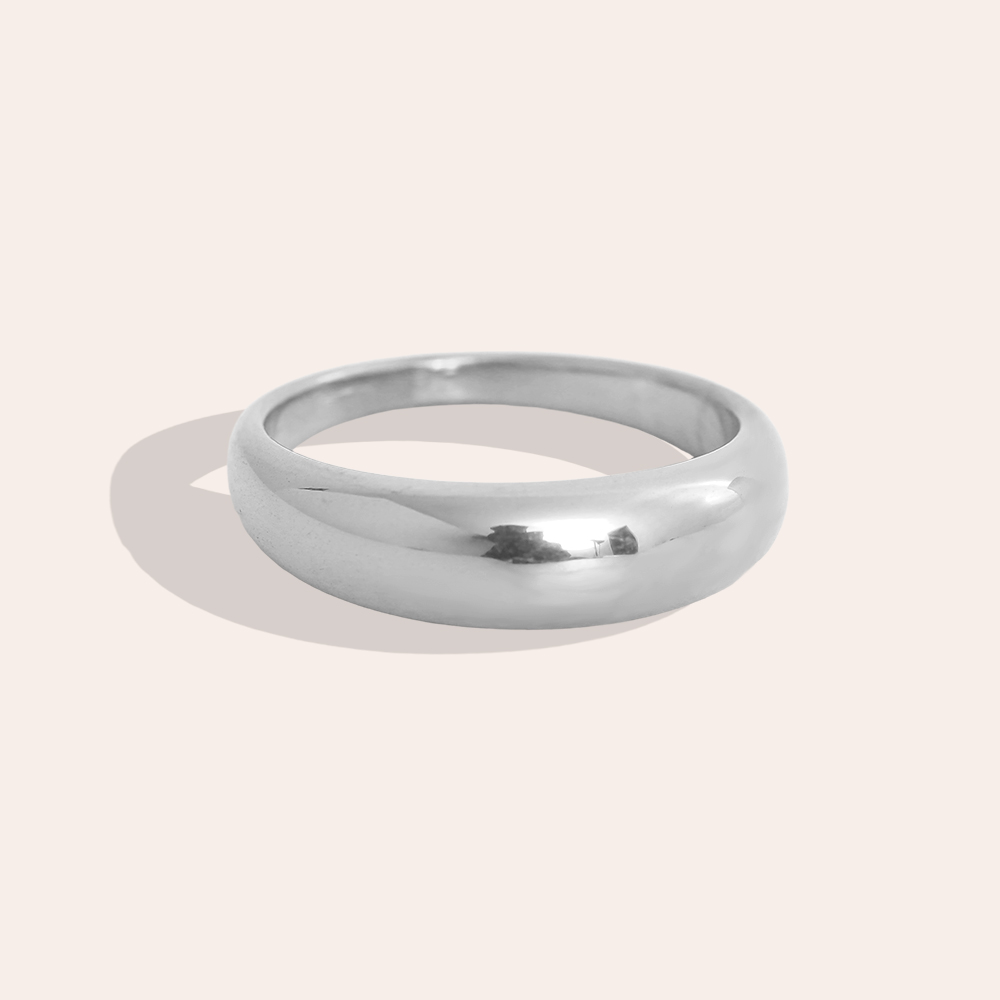 Minimalistischer Edelstahl Ring 