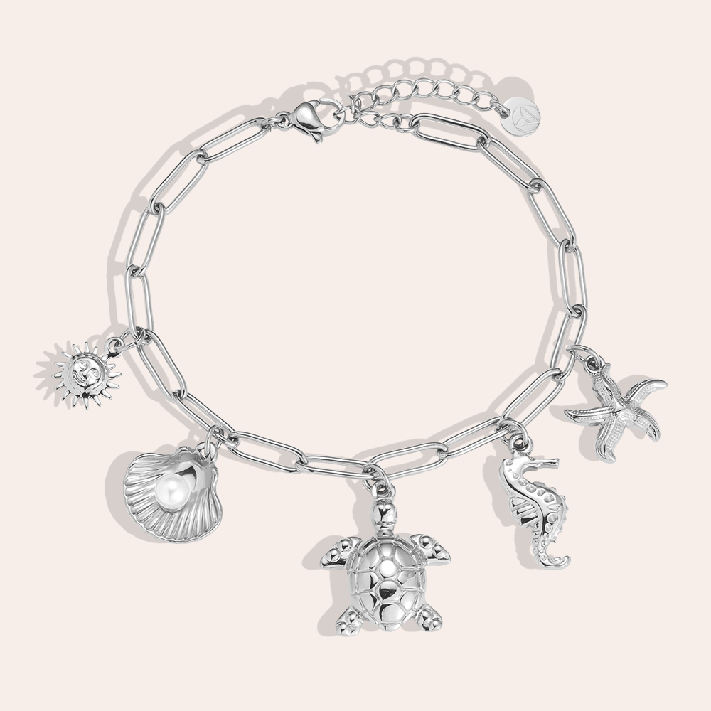 16cm Ocean Love Pearl stainless steel bracelet