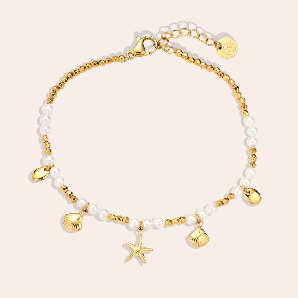 17cm Ocean And Pearl Edelstahl Armkette  