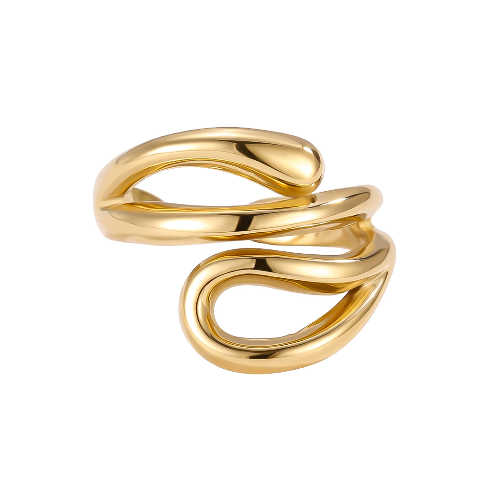 Edelstahl Ring Verstellbarer Schlangenartige Form