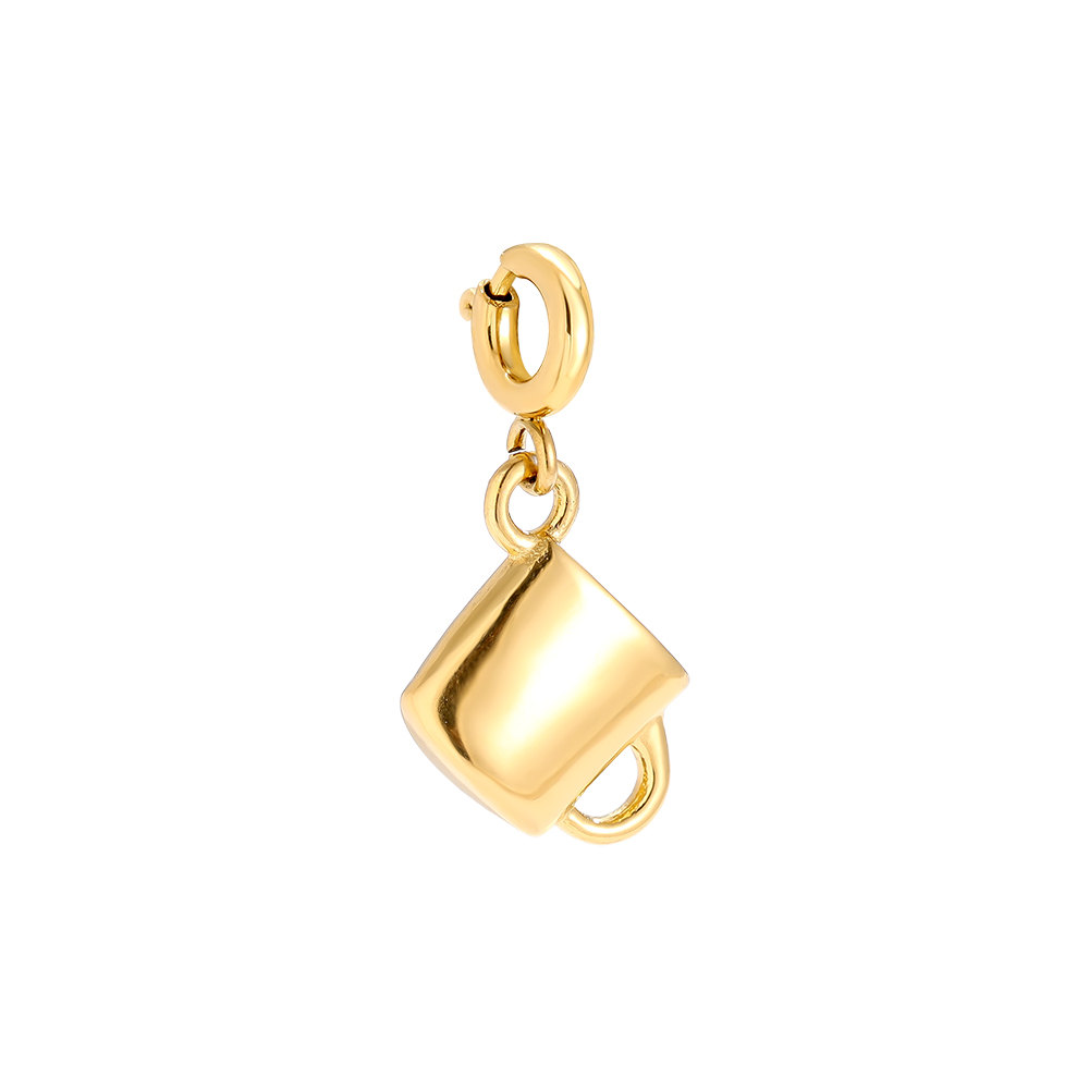 10mm Spring Clasp Simple Cup Edelstahl Pendant  