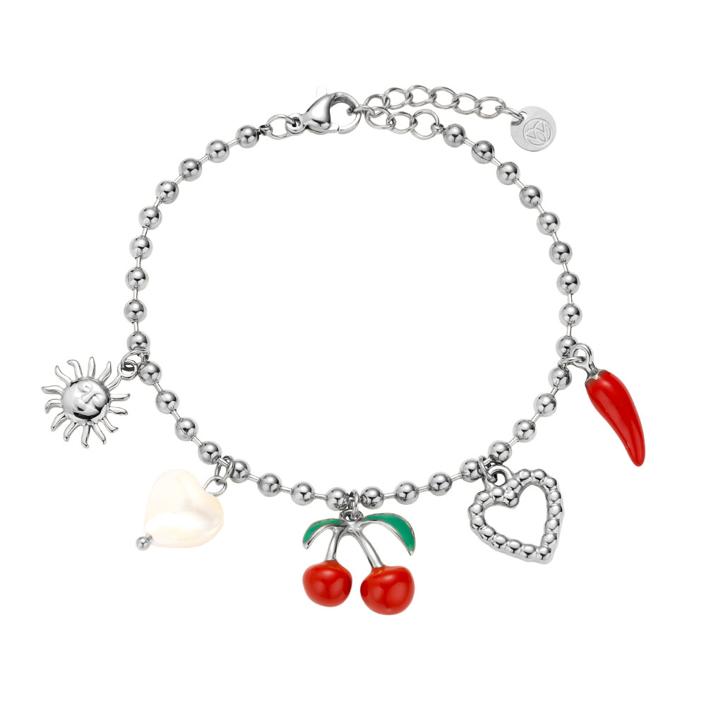 16.5cm Many Nice Charms Edelstahl Armkette   