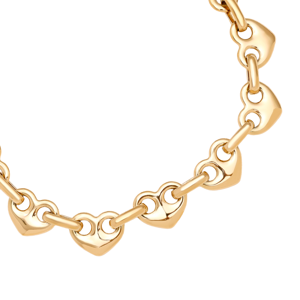 17cm Heart Nose Chain Edelstahl Armkette     