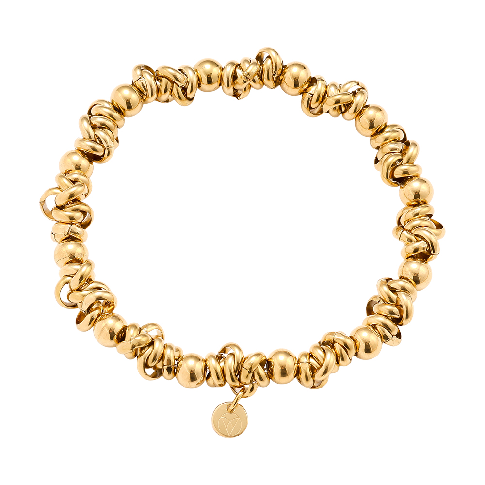 Elastic Rings And Beads Edelstahl Armkette    