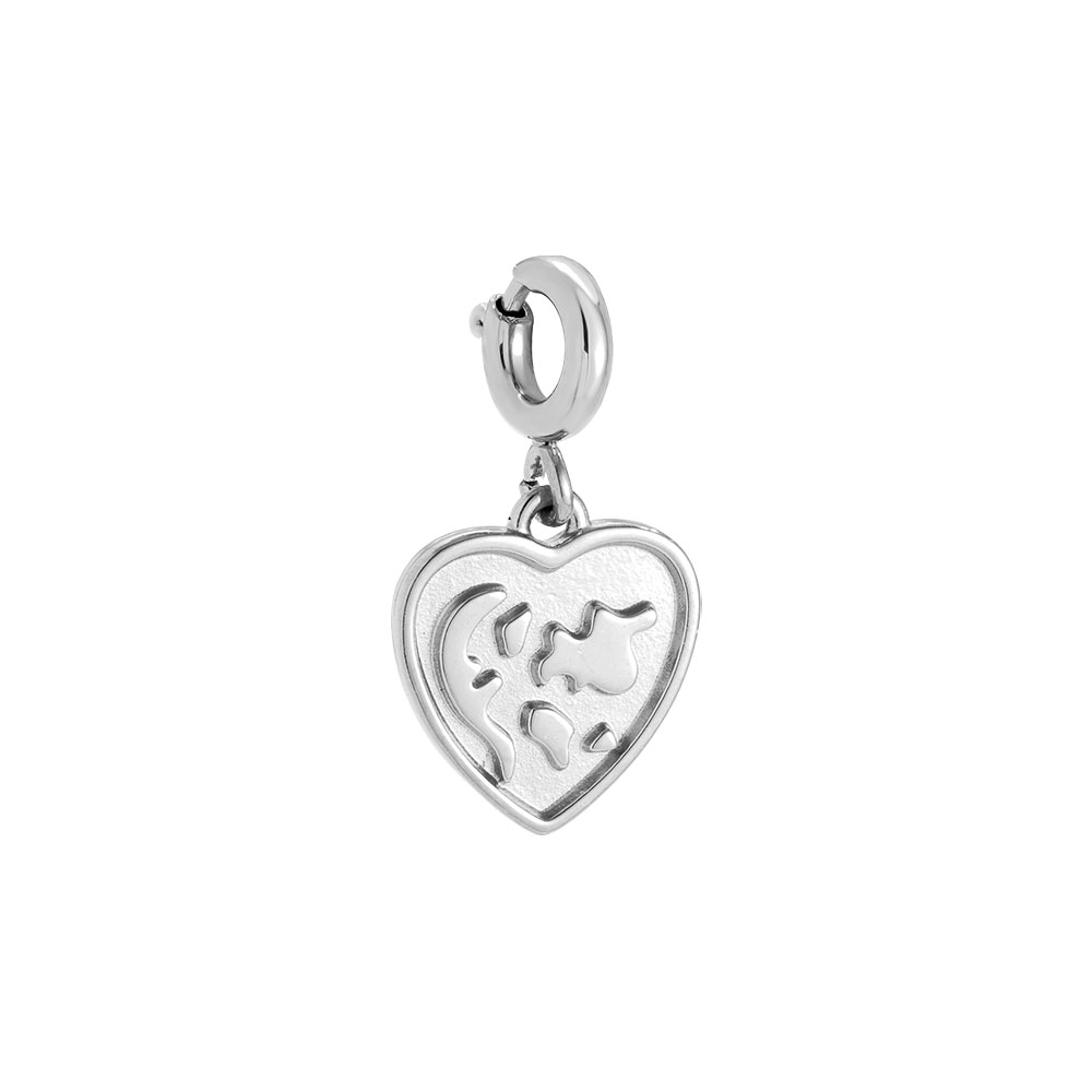 1cm Spring Clasp Nice Heart Edelstahl Pendant     