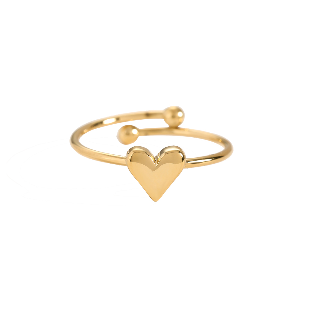 Edelstahl Ring Simple Heart