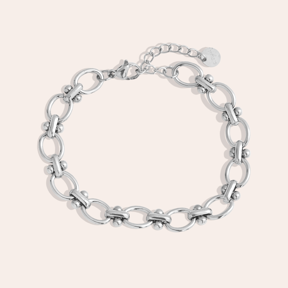 16cm Ringkette Edelstahl Armband   