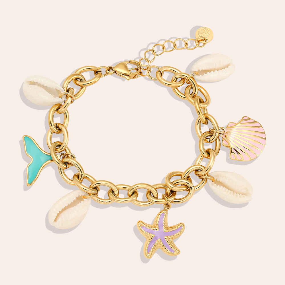 16cm Colorful Ocean Edelstahl Armband