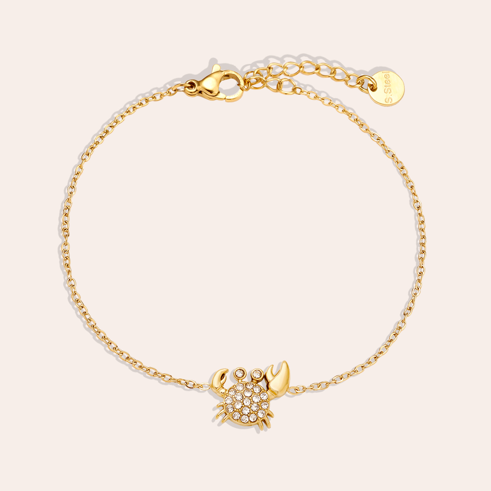 17cm Diamond Crab Edelstahl Armkette    