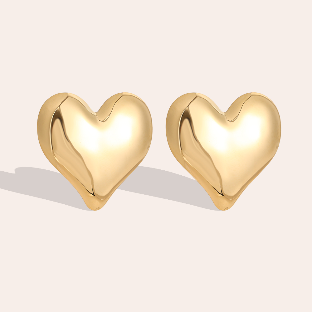 35*37mm Great Heart Edelstahl Ohrringe      