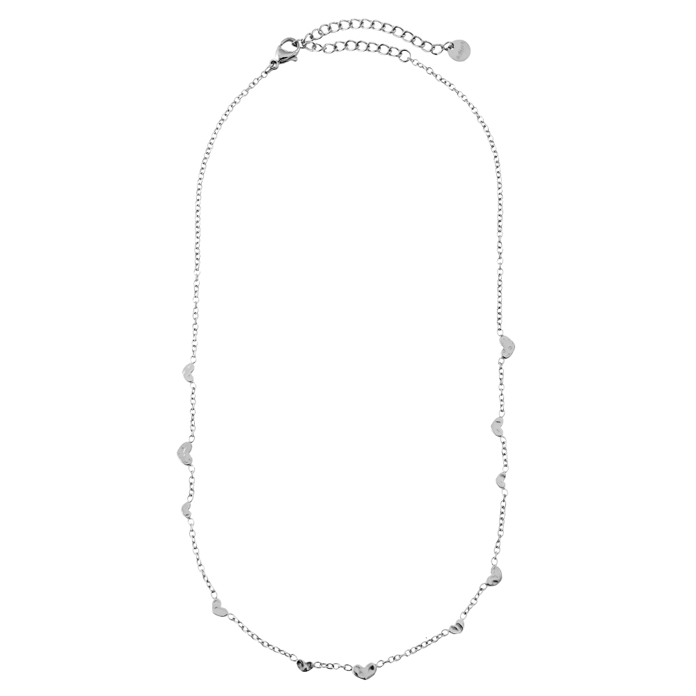 39cm Mini Hearts Chain Edelstahl Halskette   