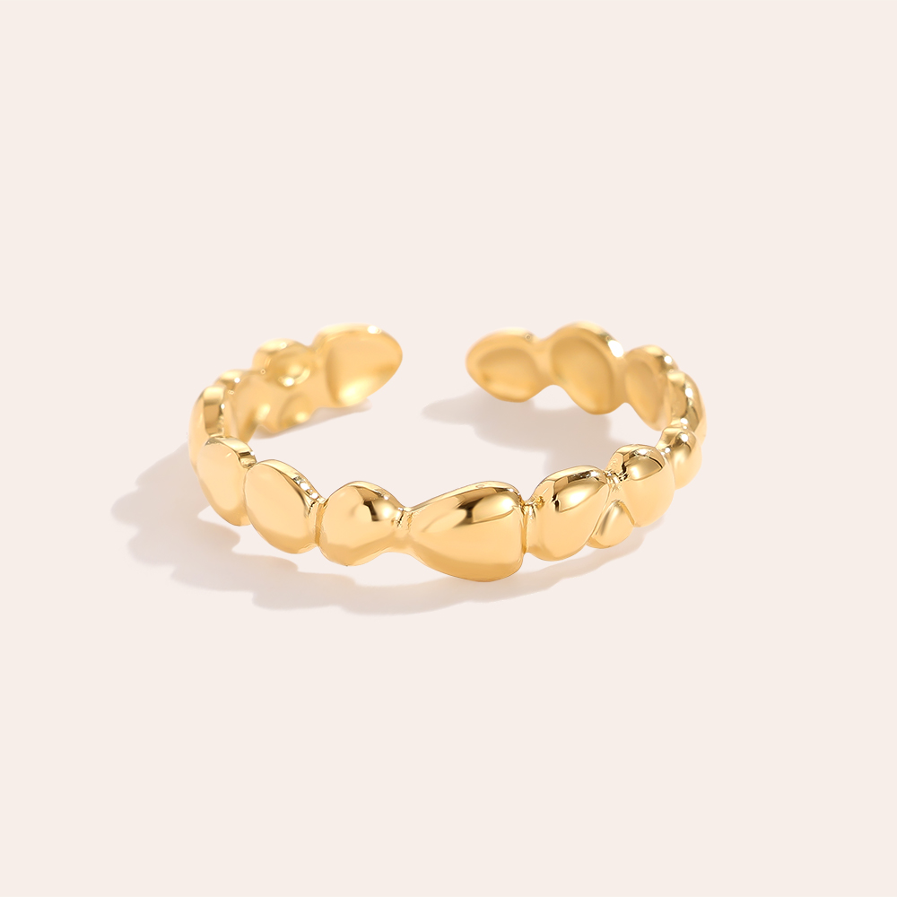Many Different Dots Edelstahl Ring        