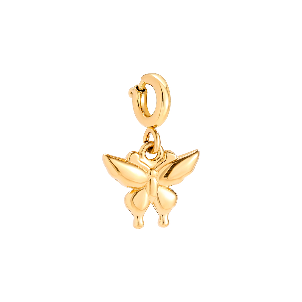 10mm Spring Clasp One Butterfly Edelstahl Pendant   